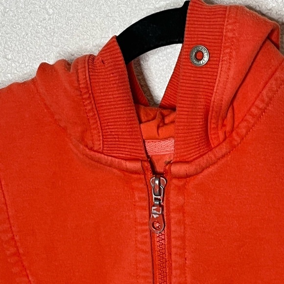 Sanctuary Orange Imperfection Hooded Zip Up Jacket Sz Med - Picture 2 of 9